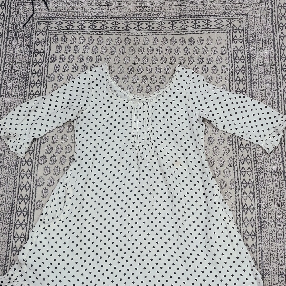 Hart's Desire Polka Dot Linen Midi Dress - Picture 6 of 12